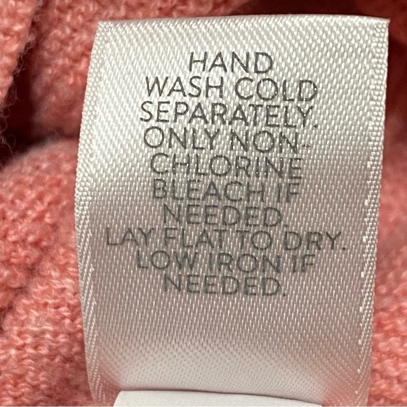 Pure Jill Pink Wool Silk Blend Pullover Boxy Fit V-Neck Soft Lightweight Small - Picture 7 of 8